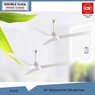 KDK K15V0 60’’ Regulator Ceiling Fan-White (Twin Pack)