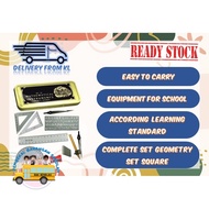 SET SQUARE SET GEOMETRI KEGUNAAN PELAJAR SEKOLAH / GEOMETRY SET SQUARE FOR STUDENTS