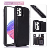case hp samsung a11 a12 casing a13 leather wallet cover holder card - hitam samsung a12