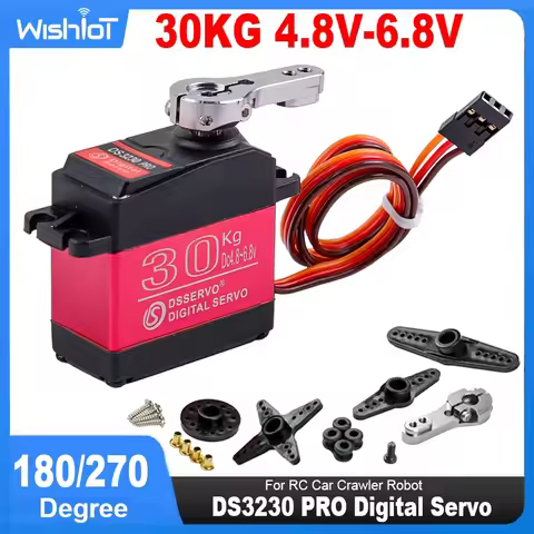DS3230 PRO Digital Servo Motor 30KG 6V Large Torque 180/270 Degree Waterproof IP66 with 25T Servo Ar