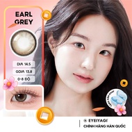 Kính áp tròng EYEIYAGI lens nâu ánh xám Earl Grey cận 3 tháng độ cận 0-8 DIA 14.5mm | Lens chính hãn
