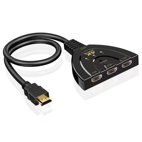 For Xbox PS4 DVD PC Laptop TV 4K*2K 3 Port HDTV-compatible Switch 4K 3D VIdeo Switcher KVM Splitter 