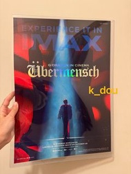 GD G-Dragon Übermensch in Cinema Poster IMAX A3 電影特典海報連硬膠套