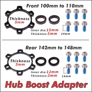 Basikal Hub Boost Adapter for MTB Front 110mm & Rear 148mm Bicycle Hub Adapter