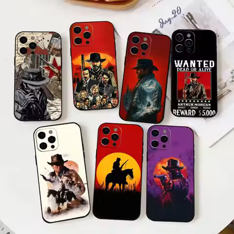 Red Dead R-Redemption 2 Phone Case For iPhone17,16,15,14,13,12,11 Plus,Pro Max Soft Black Cover