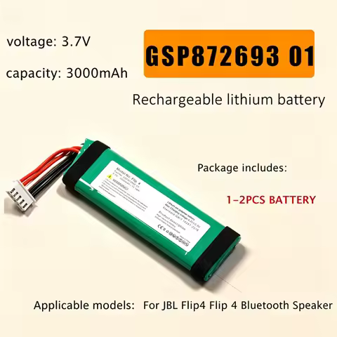3.7V Battery GSP872693 01 3000mAh for JBL Flip 4 Flip4 Rechargeable Lithium Batteries for JBL Flip4 