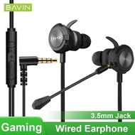 ATLAS BAVIN HX837 3.5mm Bicu Audio Wired Earphones Game /Dual Microphone Removable Portable E Sports