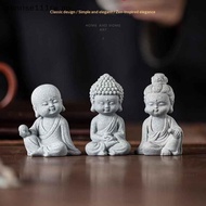 SRMY Chinese Style Buddha Statue Cute Little Monk Figurines Fish Tank Moss Landscaping Zen Oriental 