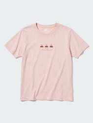 UNIQLO UT Meiji Apollo 巧克力粉紅色 T恤 M