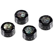[jwerlyday]For LP Style Electric Guitar Parts 4Pcs Guitar Knobs Volume Tone Control Knob Abalone Rou