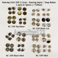 Snap Button 330 (1.2cm) / Snap Button - 1 pack contains 5 gross (-/+720 sets)