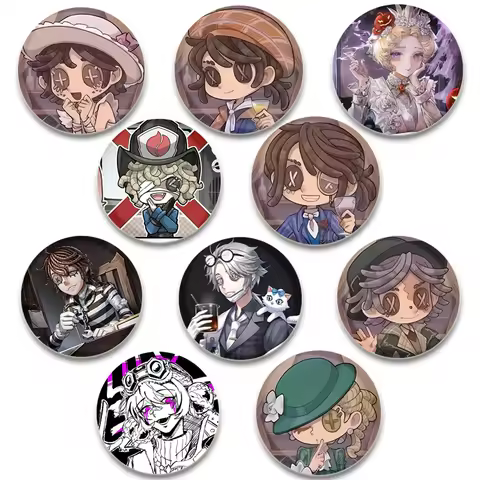 58mm Fans Collection Popular Game Identity Ⅴ Brooches Tinplate Cartoon Cosplay Badge Pins Backpacks 