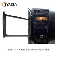 Car Audio Stereo Frame Radio Panel Fascia For Volkswagen VW Polo 2014 - 2018 Mounting Dash Installat