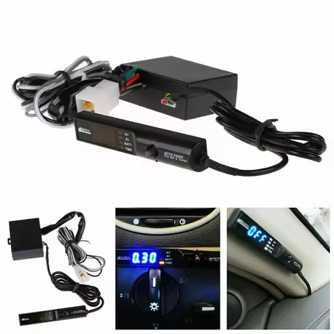 Universal Car Auto Turbo Timer with Black Pen Control JDM Blue LED Digital Display for Enhanced Vehi