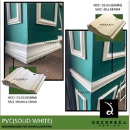 SALES  STOCK CLEARANCE  PVC WAINSCOTING (SOLID WHITE) -RECOMMENDED FOR CHAIRAIL/SKIRTING