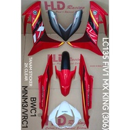 LC135 FI V8 MX KING 306 YAMAHA BOSY COVER SET WITH SIAP STICKER TANAM 2K CLEAR HLD BRAND - 🔥NEW ARRI