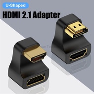 LIKAIYUE 360 Degree U Shape HDTV Adapter HDMI 2.1 Male to Female 8K@60Hz Connector for Portable Disp