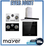 Mayer MMSS883HI / MMGH883HI [86cm] 3 Burner Stainless Steel / Glass Black Gas Hob + Mayer MMCH407I [90cm] Chimney Hood + Mayer MMDO8R [60cm] Built-in Oven with Smoke Ventilation System Bundle Deal!!