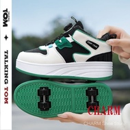 【Original Quality】Tom Cat Heelys Shoes Boys Four-Wheel Children's Wheel Skates Girls New Rotary Skat