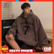 [PREMIUM ORIGINAL] S - XXXXXL(6XL) Hoodie FREEDOM 7 Jumbo Bigsize Fleece Jacket Korean Style Women M