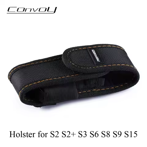 Flashlight Holster for Convoy S2 S2+ S3 S6 S8 S9 S15 Camping Hiking Hunting Carry Case Duty Belt Hol