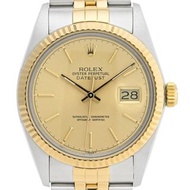 勞力士 ROLEX Datejust chronometer 16013 手錶 SS YG 自動上鍊 champagne 金 男士