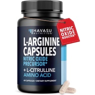L-Arginine Capsules with L-Citrulline - Nitric Oxide Supplement - L Arginine and L Citrulline Blend 