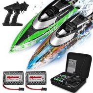 ALPHAREV RC Boat with Case R308MINI 2 Packs 20+ MPH Remote Control Boat for Pools and Lakes, 2.4 GHZ