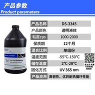頂昇DS-3345紫外線固化膠替代樂泰3345粘結PVC玻璃金屬UV膠