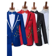 Performance Costume Sequin Suit Suit Stage Chorus Men's Dress Singer Host Costume Male Adult Suit