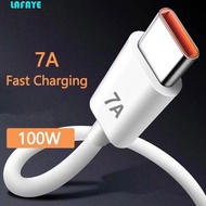 LAFAYE USB Type C Cable Charger Adapter 7A 100W 25cm  Type C USB Data Cable 7A Fast Charger Cable