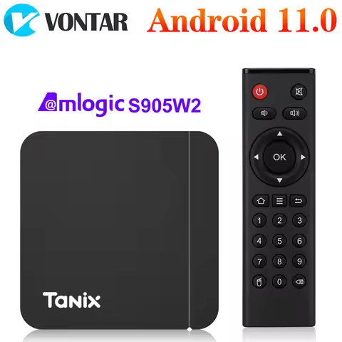 Tanix W2 TV Box Android 11 Amlogic S905W2 with 2GB 16GB Support H.265 AV1 Dual Wifi HDR 10.0 2T2R Wi