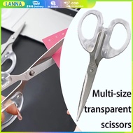 The Shop Is In Thailand 16CM 14CM Stainless Steel Scissors Clear Plastic Handle Easy To Carry For St