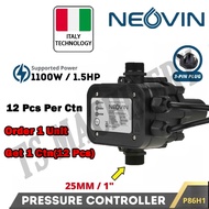 (1 CTN)NEOVIN P86H1 PRESSURE CONTROLLER 1HP 240V 1.1kW AUTOMATIC SWITCH ELECTRONIC PRESSURE CONTROLL