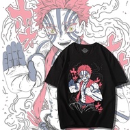 BAJU ANIME AKAZA DEMON SLAYER T-SHIRT MANGA Akaza PRINTED COTTON SHORT SLEEVE TEE TOPS