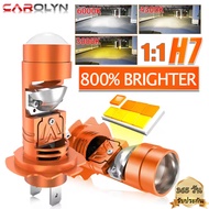 H7 LED Projector Car Headlights 3 Color Canbus Wireless 3000K 4300K 6000K Auto Fog bulbs Plug&Play M