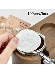 100入組圓形手洗咖啡摩卡壺濾紙51-68mm音控濾紙咖啡工具