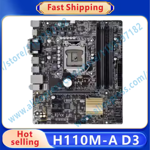 H110M-A D3 LGA 1151 Motherboard 2xDDR3 H110 VGA DVI HDMI SATA3 Micro ATX OK