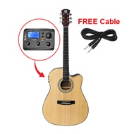 TECHNO (DM-41EQ) 41 Inch EQ Acoustic Guitar Cutaway + Accessories Set | Gitar Akustik Murah 吉他配件