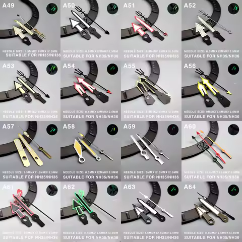 nh35 watch super bright green pointer blue luminous modification accessories, suitable for NH35, NH3