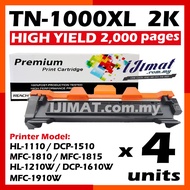 4x TN-1000 TN1000 Compatible With Brother HL-1110 DCP-1510 MFC-1810 MFC-1815 HL-1210W DCP-1610W HL-1