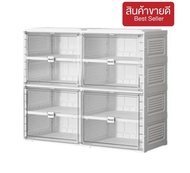 กล่องใส่รองเท้า 2 แถว 4 ชั้น Visby KASSA HOME รุ่น SC2-D04A(C) ขนาด 85 x 34 x 70 ซม.