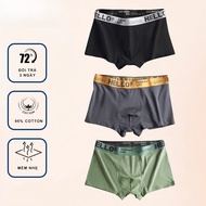 1pc Boxer Lelaki, HELLO Men Underwear Hello Boxer lelaki, Sesuai untuk Remaja, Seluar Dalam Men Unde