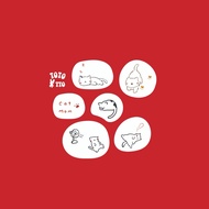 【REAL TATTOO SERVICE】Tattoo Design Sheet - Cute Cats Line Art | Message for Booking