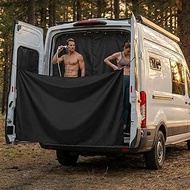 Car Changing Curtain, 90.55x55in 420d Oxford RV Van Rear Door Van Covers with Magnetic Hooks Rear Do