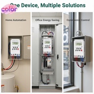 [color] Digital Timer Switch 220V 30A 16 ON/OFF 24hr 7 Days Weekly Programmable Relay for Holiday De