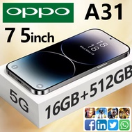 【รับประกัน 1 ปี】100%ของแท้ OPP0 A31 5G 7.5นิ้ว โทรศัพท์มือถือ รองรับ2ซิม Smartphone 4G/5G โทรศัพท์สมา แรม16GB รอม512GB โทรศัพท์ถูกๆ Android12.0 โทรศัพท์ Mobile phone ส่งฟรี มือถือราคาถูกๆ โทรศัพท์สำห รับเล่นเกม โทรสับราคาถูก โทรศัพท์ ถูกๆ อ A57 5G มือถือ