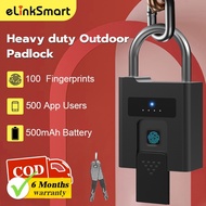 Heavy Duty Fingerprint Padlock Smart Door Lock Outdoor Gate Lock Waterproof For Sliding Door lock Replace Yale Padlock