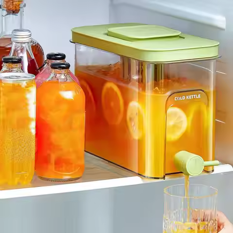 Cold Drink Dispenser Tea Jar With Spigot Leakproof Fridge Drink Dispenser Kitchen Counter Use For Ho