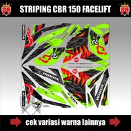 Decal Stiker Striping Honda CBR 150R K45G-K45N Warna Merah/Kuning/Krem/Hitam-Putih